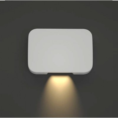 Φωτιστικό Επίτοιχο LED 1W 230V 60lm 3000Κ Θερμό Φως Polycarbonate Λευκό IP65 Silver
